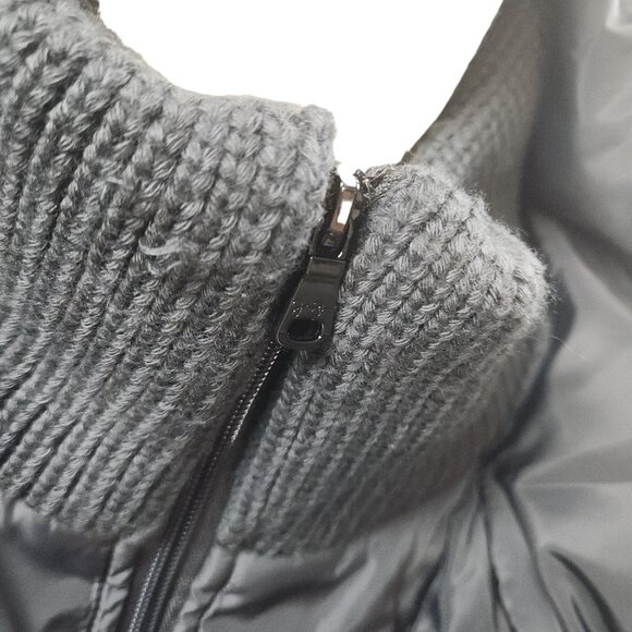 Jessica Simpson Womens Puffer Jacket With Ribbed Collar Size XL Gray - Picture 7 of 10